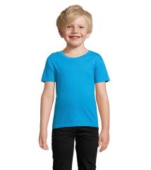 Camiseta de niño de punto liso con cuello redondo personalizable